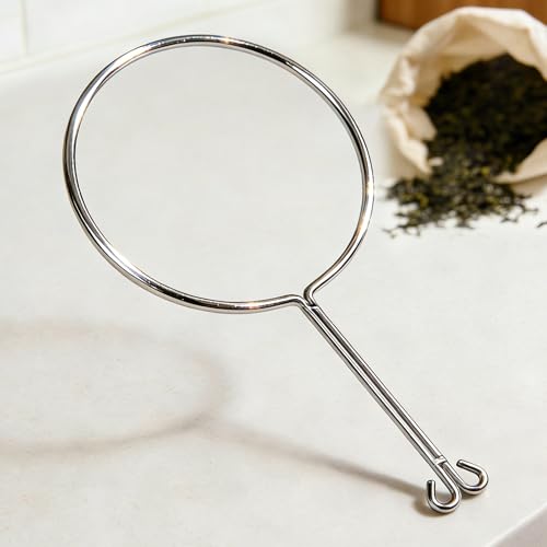 Ultra Fine Mesh Strainer Bag, Small Size Milk Tea Filter Bag with Sliver Frame Stand, 13.7cm*27.5cm Reusable Tea Filter Bag for Home Commercial Use, Coffee Juice Pulp Filter - size: Frame stand