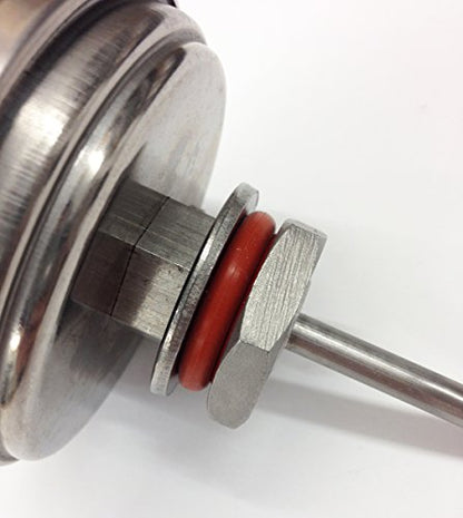 Quick Fit 2 In. Weldless Stainless Steel Thermometer for Home Brewing