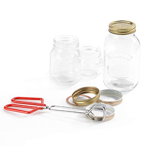 Canning Tools Set, Bubble Popper/Bubble Measurer/Bubble Remover Tool for Cannings Pot, Water Bath& Pressure Canner, Include Tongs, Wide Mouth Funnel, Jar Lifter, Jar Wrench, Magnetic Lid Lifter