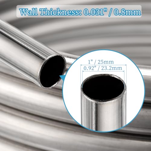 Vigorous Wort Chiller, 1" x 20 Ft Food Grade 304 Stainless Steel Coil, Water Chiller for Ice Bath Beer Brewing Tubing Coil, Stainless Steel Immersion Chiller - size: 1" x 20 Ft Wort Chiller