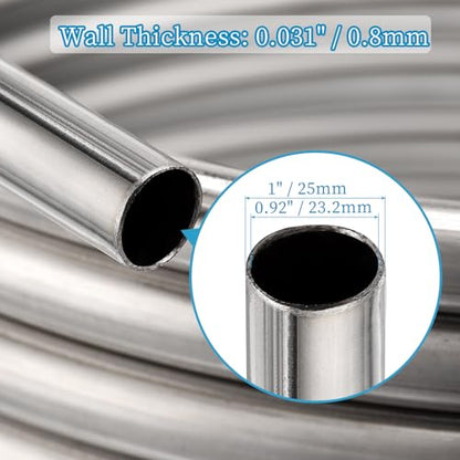Vigorous Wort Chiller, 1" x 20 Ft Food Grade 304 Stainless Steel Coil, Water Chiller for Ice Bath Beer Brewing Tubing Coil, Stainless Steel Immersion Chiller - size: 1" x 20 Ft Wort Chiller