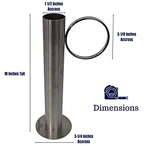 Maple Syrup Hydrometer Test Cup and Cleaning Brush for Consistently Delicious Pure Syrup and Easy Clean-up - Stainless Steel - 10 Inches Tall