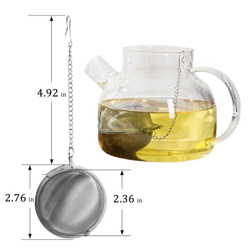 304 Stainless Steel Tea Strainers for Loose Tea Infuser Ball, Extra-Fine Mesh Tea Ball, Tea Holder Loose Leaf Tea Steeper, Tea Diffuser for Rooibos, Black Tea, Herbal & Spices (Large x 2) - size: Large - 2 Pack