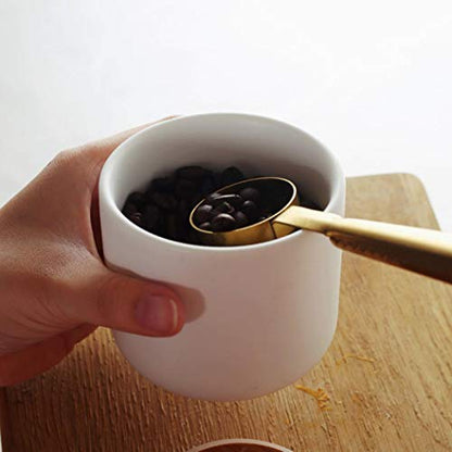 MilkyWay Ceramic Food Storage Jar Canister Modern Design Food Canisters with Airtight Seal Bamboo Lid, Loose Tea Coffee Spice Nuts Snacks Storage Jar Canister (White 27.05oz/800ml) - size: White 24.63oz/700ml