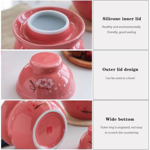 Thickened Ceramic Kimchi Jar, Water Seal Fermentation Tank, Chinese Plum Blossom Pattern Storage Container, Pickled Cucumbers, Sauerkraut(3.5kg/123.4oz) - size: 3.5kg/123.4oz