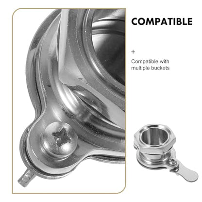 VANZACK Stainless Steel Honey Gate Valve for Beekeeping Extractor Bucket Sturdy Gate Tap Accessory for Honey Equipment Silver Beekeeping Supplies Tool