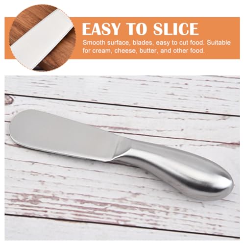 Unomor 3pcs Stainless Steel Butter Cutter and Cheese Spatula Set with Hollow Handles for Home Baking and Restaurant Use
