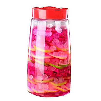 Tvoip Modern Fermenting Seal Storage Jar Transparent Glass Jars with Lid Kit/Honey Jam Fruit Cans Pickle Side Dish Tanks Tea Bottle Accessories (74OZ(2200ML)) - color: 74OZ(2200ML)