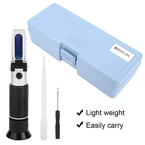 Emoshayoga Veterinarian Refractometer for Colostrum refractometro Refractometer Sugar Test Meter 0 20% with Accurant Index for Automatic Temperature Compensation