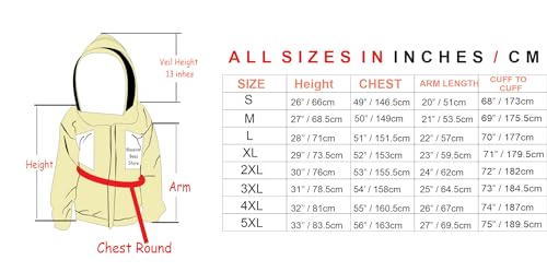 -- 3 Layer Beekeeping Ventilated Jacket Fully Protection Beekeepers Ultra Ventilated Bees Jacket with Fencing Veil (5XL, Sand/Peach) - color: Sand/Peach, size: 5X-Large