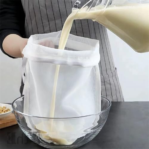 3Pcs Superfine Mesh Juice Straining Bag for Fruit and Vegetable Juice, Wine Press, and Liquid Filtration