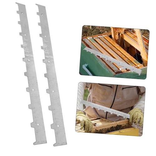 Sosoport 6pcs Beehive Spacer Strips for Beekeeping Metal Frame Ends for Honeycomb Divider Galvanized Essential Beekeeper Tool for Hive Management