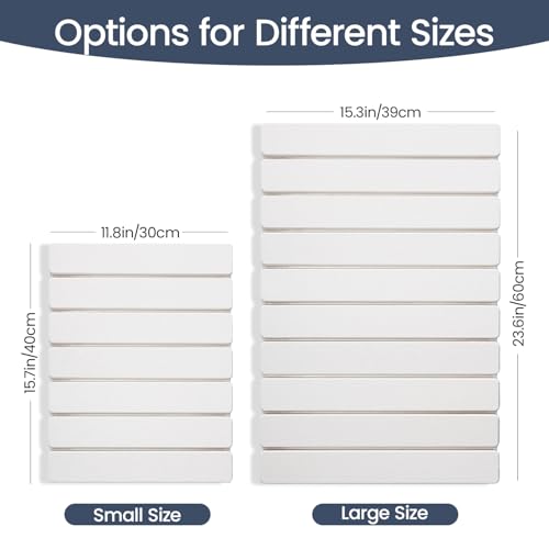 Meowoo Stone Drying Mat for Kitchen Counter, 23.6"x15.3" Foldable Diatomaceous Earth Mat, Super Absorbent, Quick-Dry Bath & Kitchen Pad for Dishes, Cups, Bottles, Non-Slip, Fits Any Countertop - White - size: 23.6" x 15.3"