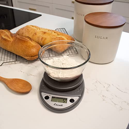 Escali Primo Digital Food Scale Multi-Functional Kitchen Scale and Baking Scale for Precise Weight Measuring and Portion Control, 8.5 x 6 x 1.5 inches, Metallic - color: Metallic