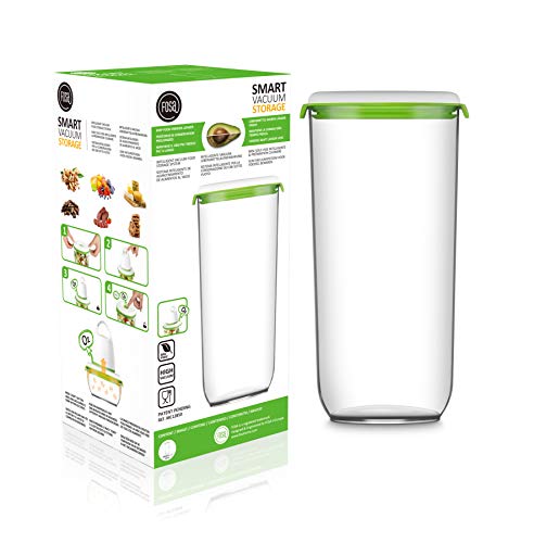 FOSA 1 x 2850ml Large Food Containers with Click-Button Vacuum Seal, Compatible Vacuum Food Storage System - size: 96oz × 1