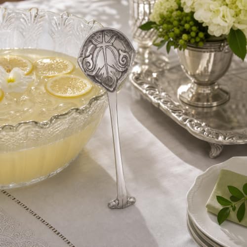 Arthur Court Fleur-De-Lis Serving Ladle - Elegant Aluminum Spoon for Punch and Soup - 12 Inch Long - size: 12 inches Fleur-De-Lis