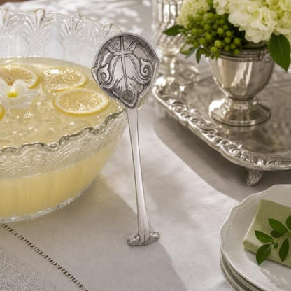 Arthur Court Fleur-De-Lis Serving Ladle - Elegant Aluminum Spoon for Punch and Soup - 12 Inch Long - size: 12 inches Fleur-De-Lis