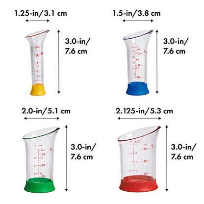 OXO Good Grips 4-Piece Mini Measuring Beaker Set,Clear - size: 4-Piece