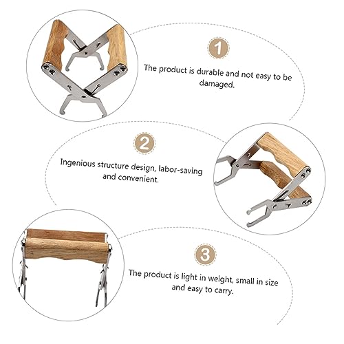 1pc Bee Hive Frame Holder Bee Wooden Handle Comfortable to Hold Spleen Lifter Clip for Beekeeping