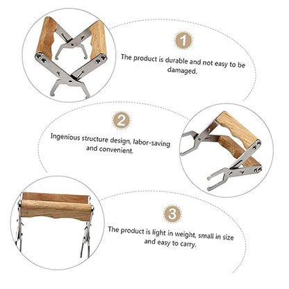 1pc Bee Hive Frame Holder Bee Wooden Handle Comfortable to Hold Spleen Lifter Clip for Beekeeping