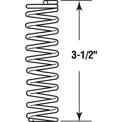 Prime-Line SP 9733 Compression Spring, Spring Steel Construction, Nickel-Plated Finish, 0.120 GA x 1 In. x 3-1/2 In. (2 Pack) - color: Nickel, size: 1 in. x 3-1/2 in.