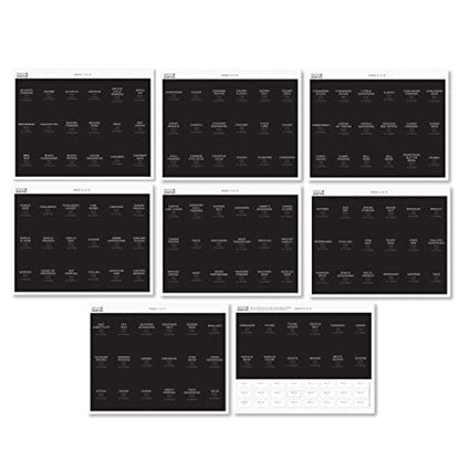 Black Spice Labels for Glass Jars, 148 Spice Jar Labels Stickers Preprinted Waterproof, Rectangle Herb Seasoning Stickers Containers Kitchen Pantry Organization - style: Black Rectangle Spice Labels