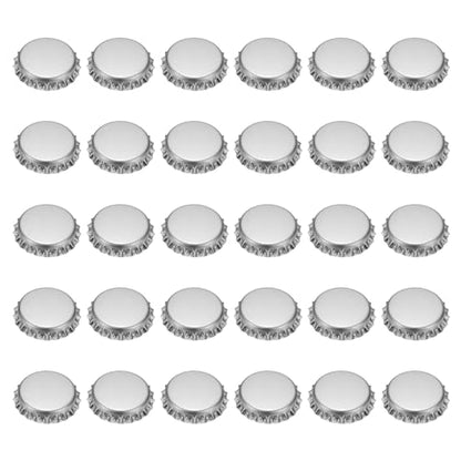uxcell 60 Pcs Oxygen Absorbing Beer Bottle Caps, 32mm Pry Off Bulk Crown Caps Bottle Toppers for Soda Beer Wine Glass Bottles Home Brewing DIY Pendants or Craft Scrapbooks, Silver - color: Silver
