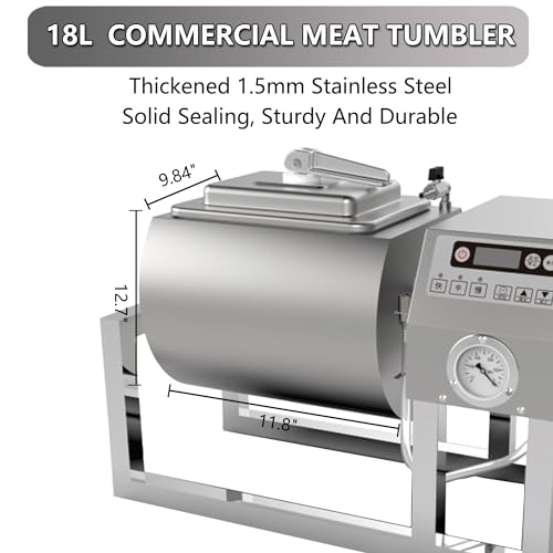 Hakka Meat Tumbler Marinator, Vacuum Curing Machine, Rapid Marination Process, 36lb/18 liters