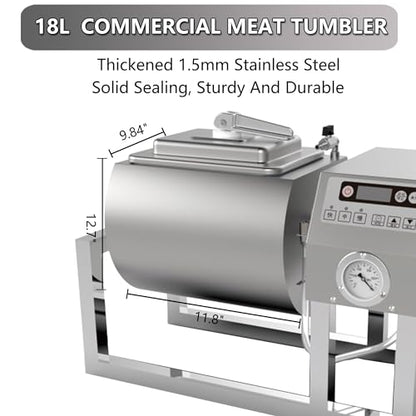 Hakka Meat Tumbler Marinator, Vacuum Curing Machine, Rapid Marination Process, 36lb/18 liters