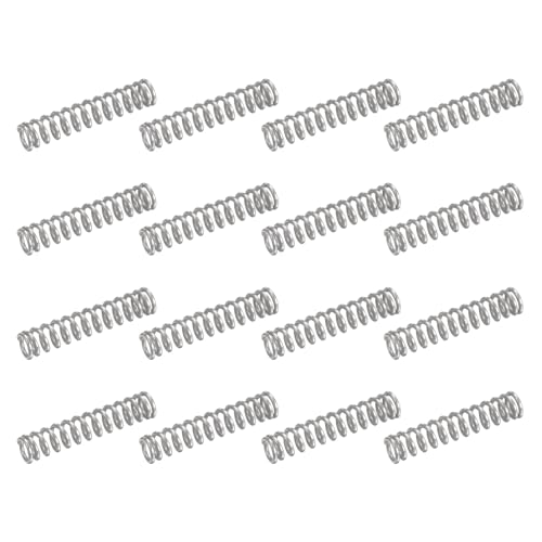 uxcell 50Pcs 304 Stainless Steel Compression Springs, 0.5mm x 3mm x 15mm Small & Tiny Pen Spring for Home Repair & DIY, Workshop & Industrial Use, (Silver Tone) - size: 3mmx15mm