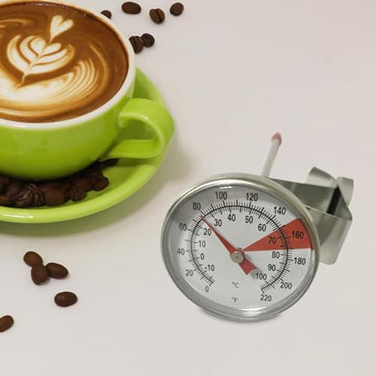 4X Coffee Milk Thermometer Instant Read Thermometer Kitchen Tools Dial Coffee Thermometer for Cheese Making Grill Turkey Steak