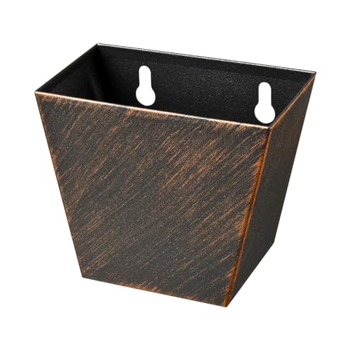 Rustic Wall Mounted Bottle Cap Catcher Stainless Steel, Antique Copper Beer Soda Cap Bucket Mounted for Post Cooler Table - color: Antique Copper