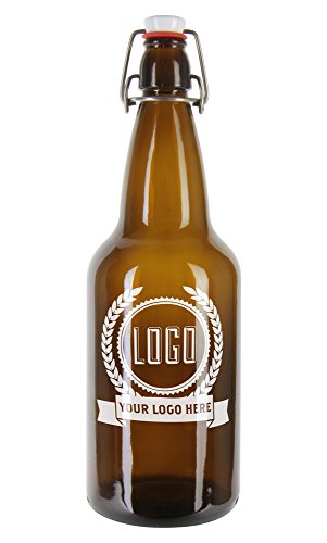 Ez Cap Beer Bottles, Amber, 16 oz.