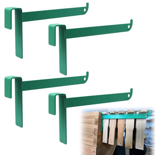 4 Pcs Bee Frame Holder, 5 Frame Capacity Painted Beekeeping Frame Support Bracket, Portable Beekeeping Frame Inspection Bracket Tool, Bee Boxes and Frames Starter Kit - color: Calm Moist Green-4