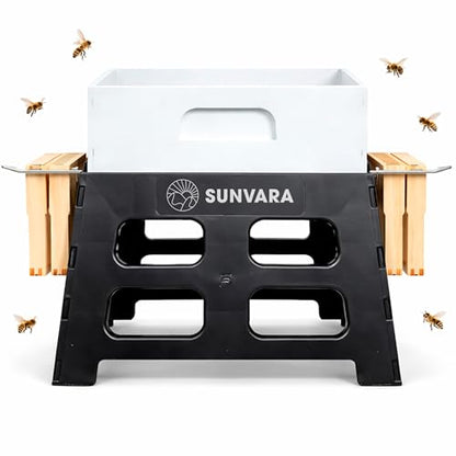 SunVara Bee Hive Stand 10 Frame for Beekeeper Hive Stands Beehive Stand Bee Keeper Hive Stand Beekeeping Frame Rest Ideal for Beehive Support Hive Stands for 10 Frame Hives - size: Pack of 1
