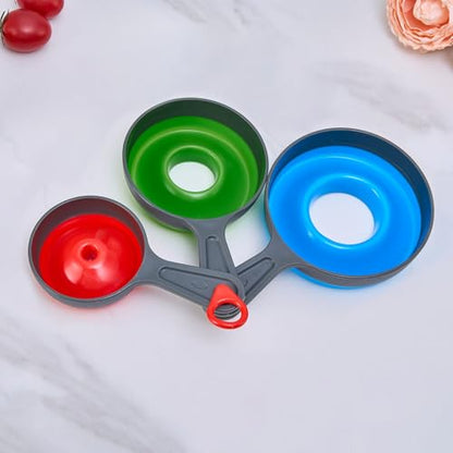 3PCS Mason Jar Wide Mouth Canning Funnel - Kitchen Funnels for Bottle Filling