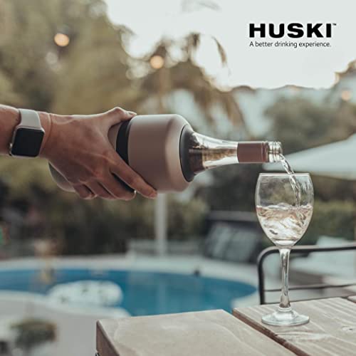 Huski Wine Chiller | Award Winning Iceless Design | Keeps Wine Cold up to 6 Hours | Wine Accessory | Next Generation Ice Bucket | Fits Some Champagne Bottles | Perfect Gift for Wine Lovers (Stainless) - color: Brushed Stainless
