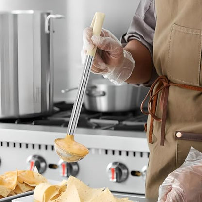 OCS Parts Professional Series Stainless Steel Culinary Ladle | 3 Ounce | Heat Resistant PVC Handle, Dishwasher Safe 13-Inch Soup Ladle for Home and Commercial Kitchens - size: 3 Ounce