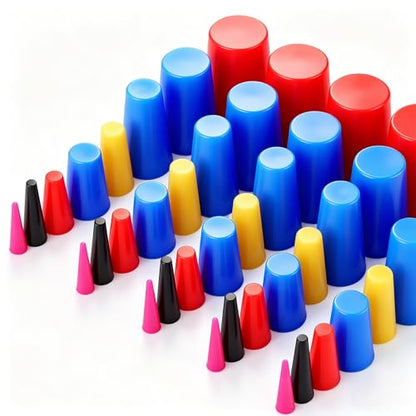 smseace 40Pack Rubber Plug 1/16 Inch to 5/8 Inch Rubber Stoppers 8-Sizes High Temp Silicone Plug for Coating, Round Hole, Painting Protection - size: 40Pcs