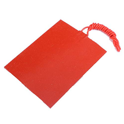 4PCS Silicone Heating Element, Icstation Heating Pad for Electronics 12V 25W Rubber Heater Constant Temperature 80X100mm/3.15X3.94 inch