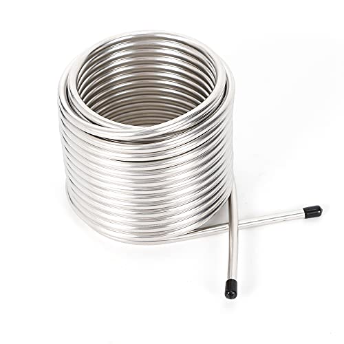 Stainless Steel Immersion Wort Chiller, Double Layer Food Grade Stainless Steel Coil Pipe for Cooling Beer & Malt, Beer Chiller Brewing Equipment for Home Brewing