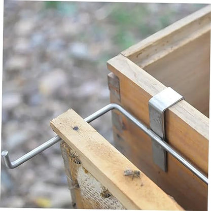 3pcs Stainless Steel Beehive Comb Rack Beekeeping Hive Tool Holder for Garden Bee Frame Support Keeping Supplies All Beekeeping Equipment Holders Beep Silver