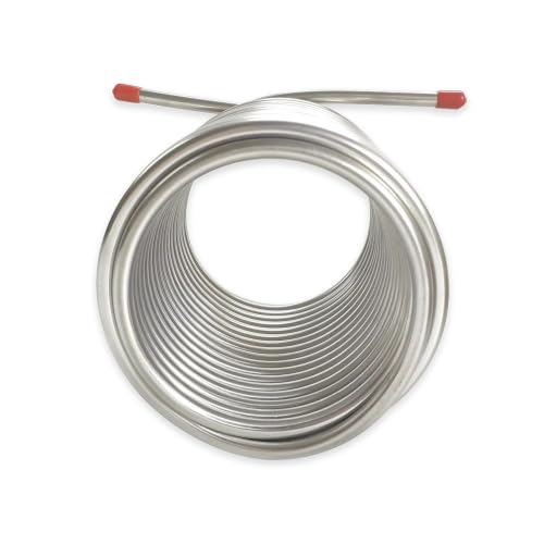 19M Wort Chiller 8mm Double Layer Stainless Steel Cooling Coil for Home and Jockey Box
