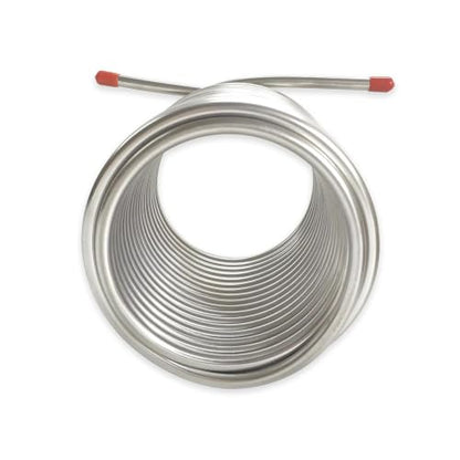 19M Wort Chiller 8mm Double Layer Stainless Steel Cooling Coil for Home and Jockey Box