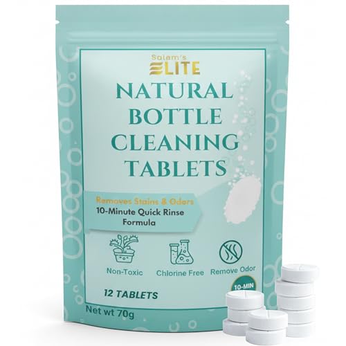 Salem's Elite Brand 24 Effervescent Water Bottle Cleaning Tablets | Tumbler Cleaning Tablets | Deodorizes & Removes Stains on Stainless Steel, Tumblers, Baby & Sports bottles - size: 1 Count (Pack of 24)