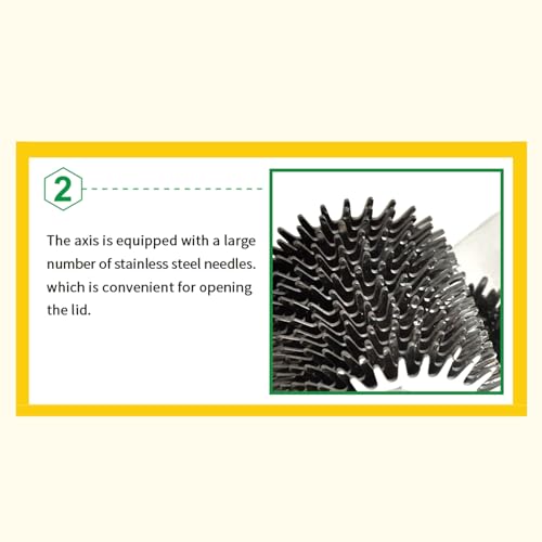 3-in-1 Multi-Function Gear Uncapping Fork, Roller Needle Drum Type Uncapping Tool, Professional Stainless Steel Honey Harvesting Tool to Boost Honey Collection Efficiency for Beekeepers
