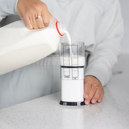 KitchenArt 1 Cup Tri Adjust A-Cup, Easy Pour Adjustable Measuring Cup | No Mess Measuring & Pouring | Includes Measurment Conversions | Measures 1/8 Cup to 1 Cup | Works With Dry & Wet Ingredients - size: 1 Cup