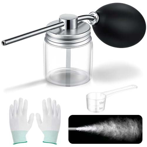 Qualirey 1 Pack Diatomaceous Round Food Grade Bulb Duster, Powder Duster About 2oz, Powder Dispenser, Home Applicator, Puffer Sprayer for Multi Purpose Indoor and Outdoor Use (Silver) - color: Silver