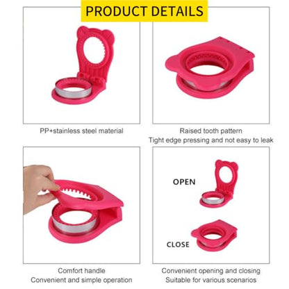 CHICHAUS Uncrustable Sandwich Maker,Sandwiches Pocket Circle Shape 3.7Inch Sandwich Cutter and Sealer,Sandwich Cutter for Kids Breakfast and lunchboxes (Rose Red) - color: Rose Red