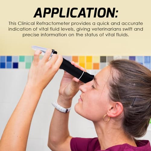 3-in-1 Animal Clinical Refractometer, Veterinary Refractometer, Scale Clinical Refractometer for Cat and Dog Urine Specific Gravity and Serum Protein Health Index with ATC - color: Urine Sg / serum protein